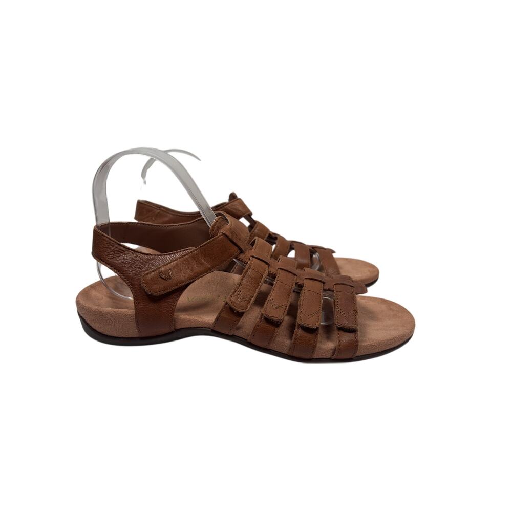 Vionic Harissa Gladiator Sandals Womens 9.5 Brown Leather Slingback